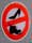 Disco adhesivo RELIEVE prohibido entrar con zapatos